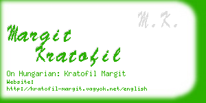margit kratofil business card